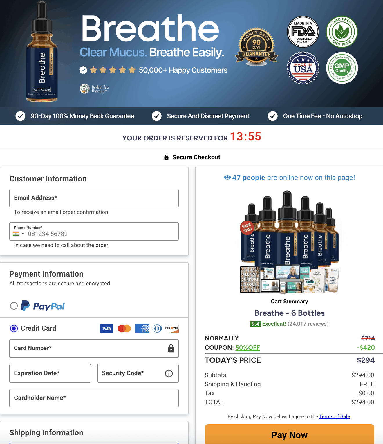 Breathe supplement-Secure-Checkout